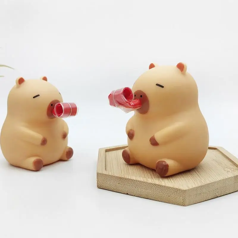 4pcs capybara squeeze toy sticking out tongue capybara Squish Toy Funny  Tongue Sticking Out Capybara Sensory Stress relief toys