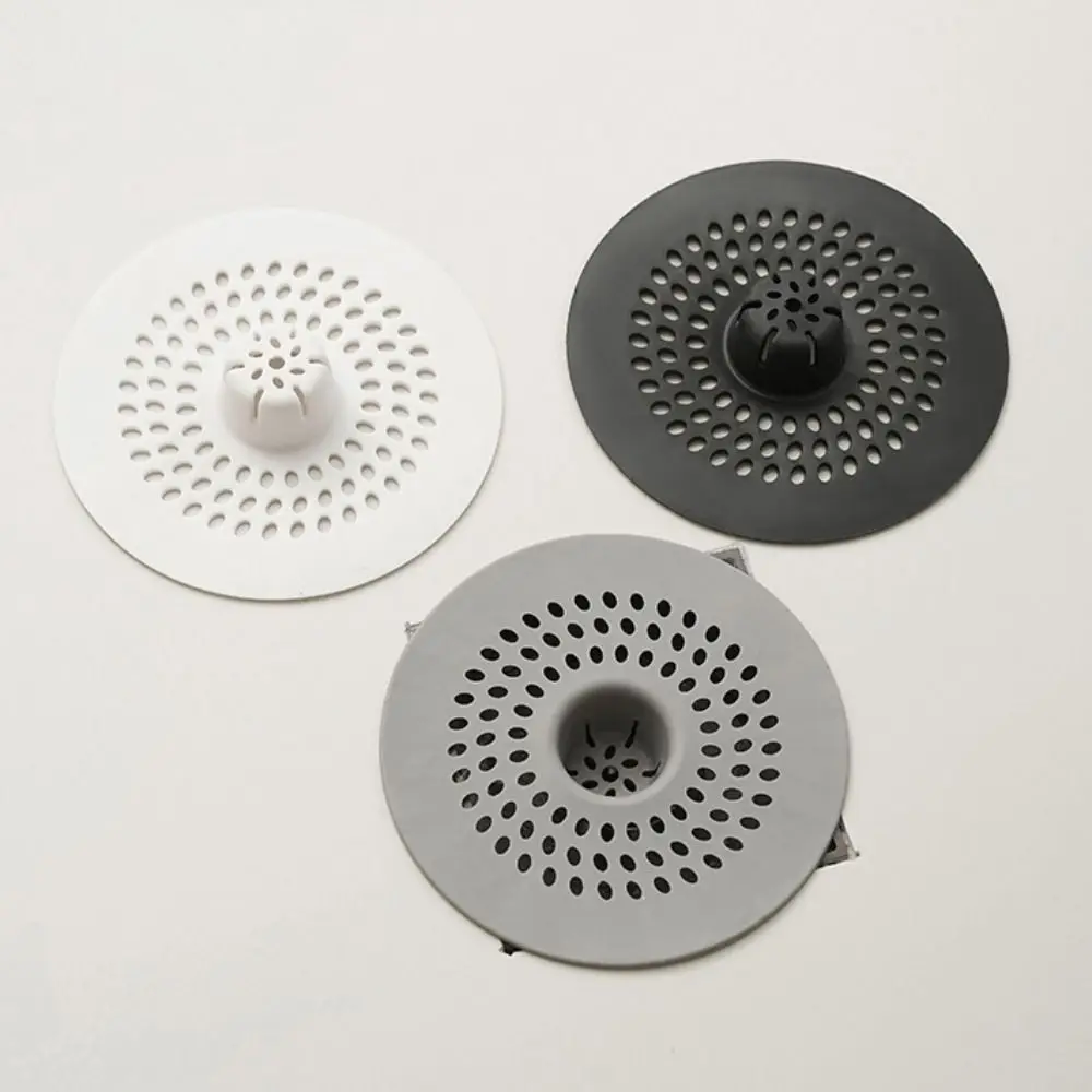 Durable Anti-blocking Hair Kitchen Sink Filter Round Stain Resistant Sink Strainer Silicone Lightweight Hair Filter Kitchen - Image 4