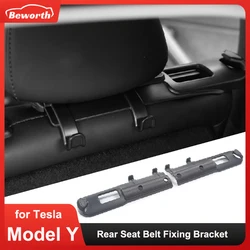 ModelY Seat Belt Fixing Bracket for Tesla Model Y Rear Seat Belt Holder Fixation Limiter Trunk Hooks Storage Auto Accessories