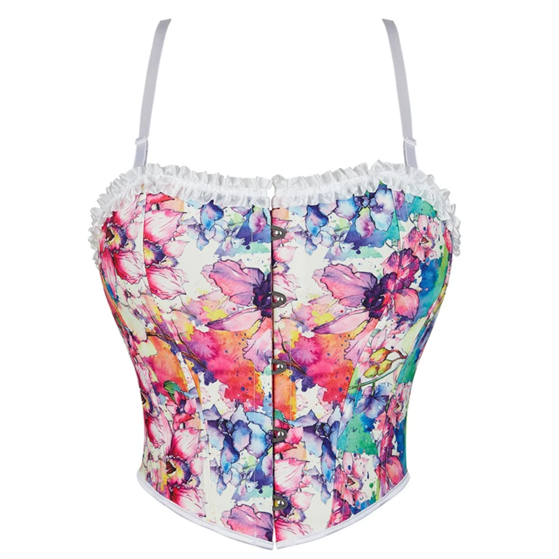 

Women's Body Shaping Corset Vest Tops Evening Party Retro Bustier Crop Top Gothic Spaghetti Strap Corsets Streetwear Clothing