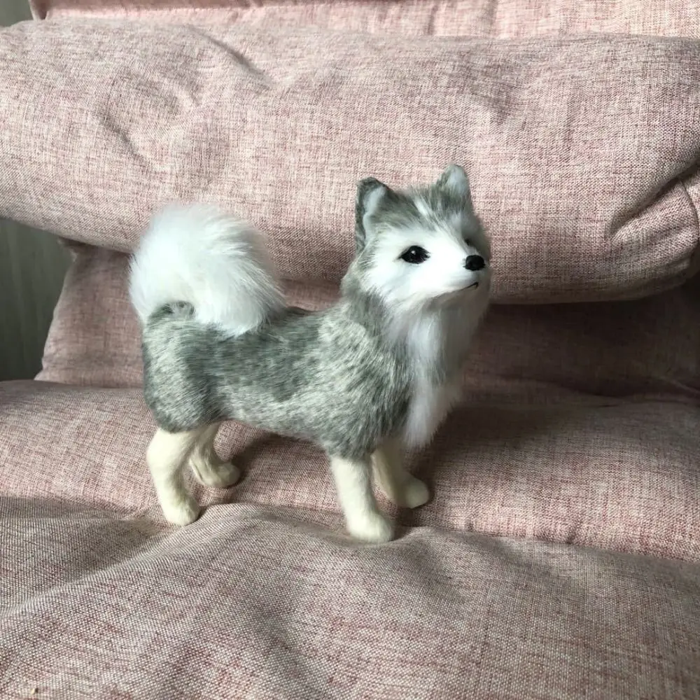 

Animal Cute Husky Plush Toy Lifelike Dog Model Simulated Dog Stuffed Doll Soft Decoration Lifelike Dog Plush Toy Crafts