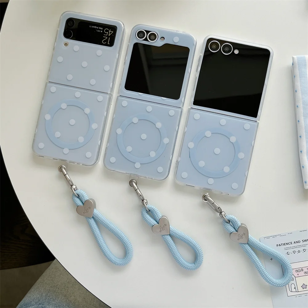 Etui Magnetyczne w Kropki do Samsung Galaxy Z Flip7 6 5 4 3 Flip5 Flip6 7 FE z Magsafe i Podstawką w Kształcie Królika Miffy — zdjęcie produktu 5