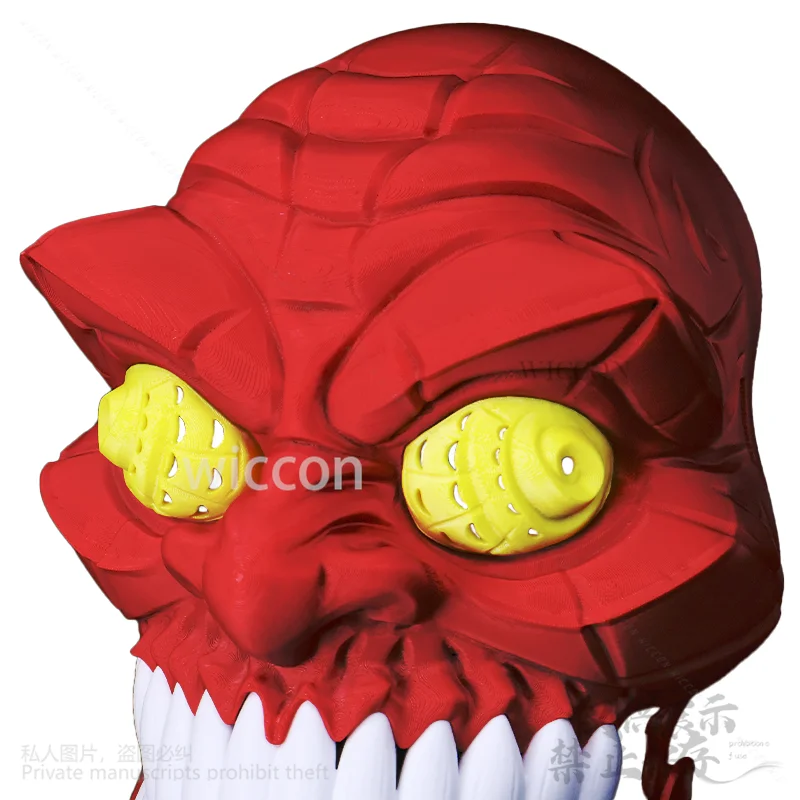 تيربو الجدة زي البلاستيك الصلب ثلاثية الأبعاد قاعدة الطباعة قناع أنيمي Dandadan تأثيري قناع متحرك لجميع القديسين عيد الميلاد مخصص