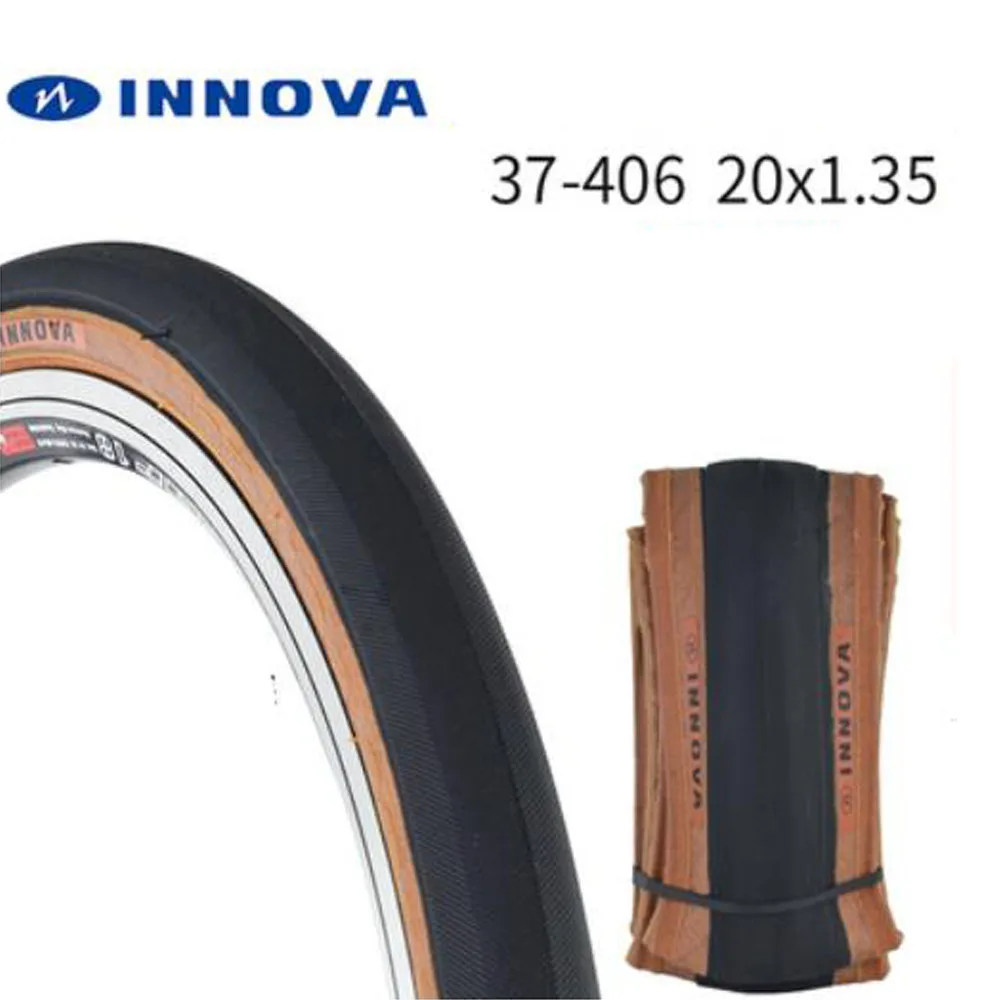 INNOVA New 20*1.35 Folding Bicycle Tire 20 inch 406 Retro Folding Steel Wire BMX Ultralight 20'' Bike Tires 60TPI 215g