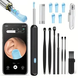 Visual Ear Wax Cleaner with Camera Safe Earwax Removal Endoscope with 5M Camera Luminous Otoscope Ear Cleaning Tools Ear Care