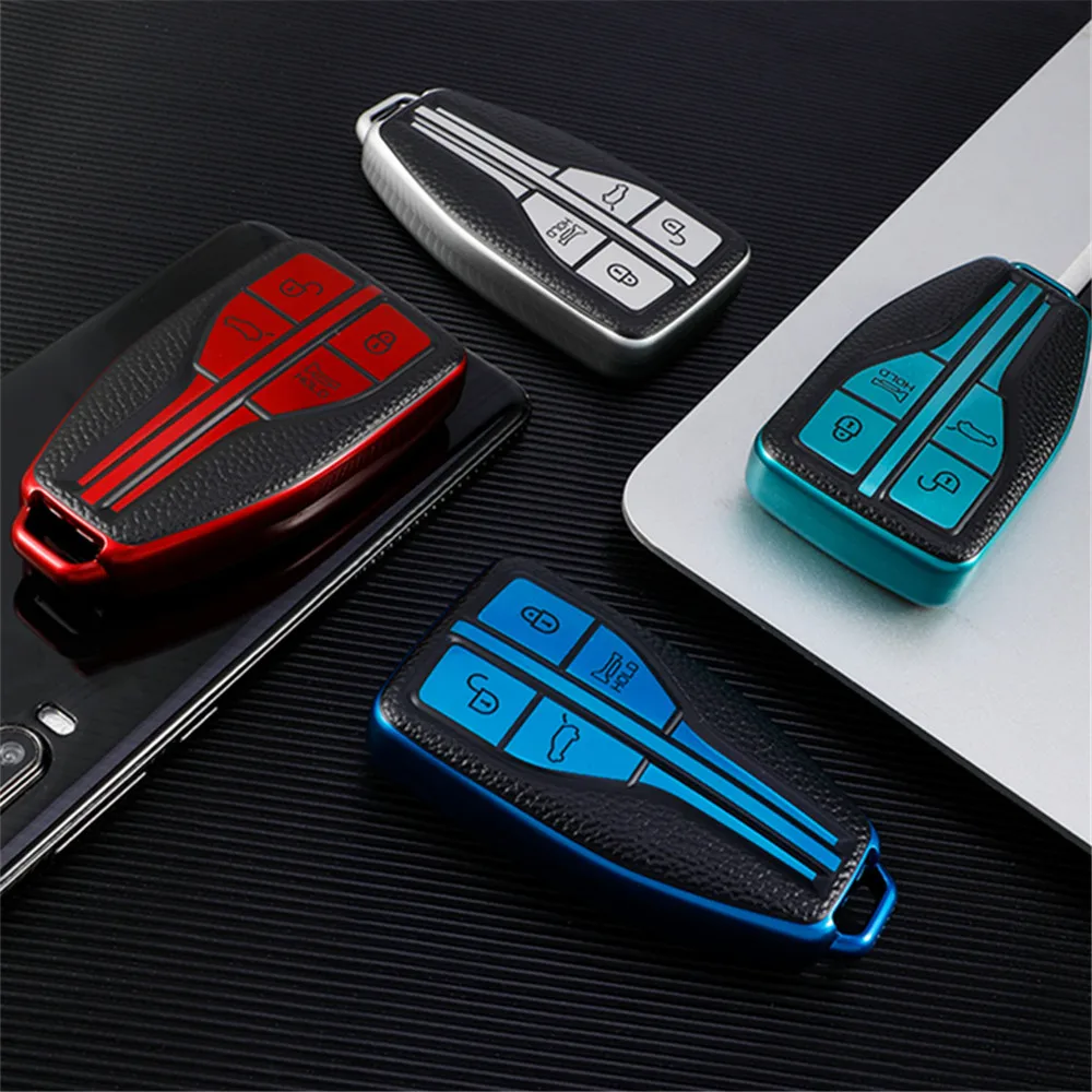 Для Hongqi HS5 H5 H9 HS7 H7 L5 HS3 L9 мягкий кожаный ТПУ чехол для автомобильного ключа чехол защитный чехол Аксессуары для ключей