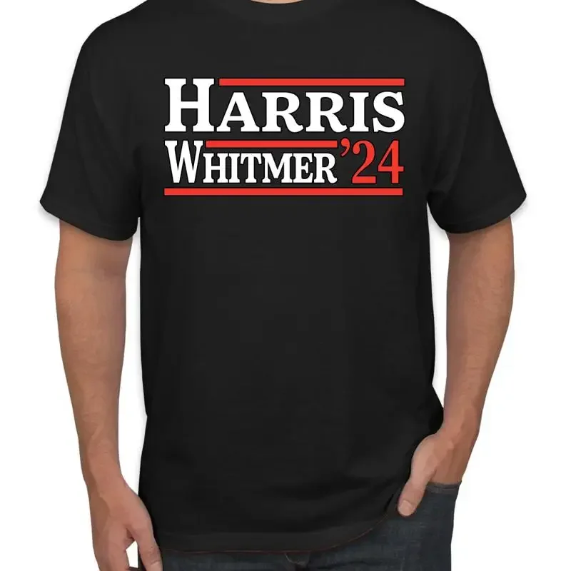 Camiseta Kamala Harris Gretchen Whitmer 2024, Vice-Presidente Democrata dos EUA