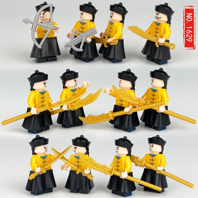 Home accessories Qing Dynasty Characters 1633 Ancient ** Soldier Figure Royal Guard Doll Children\'s Assembling Toys