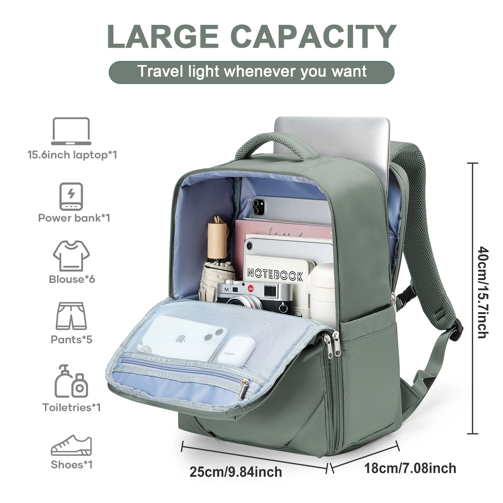 Travel Suitcase Women Bakcpack Flight Cabin Bag 40x20x25 Reinforced Waterproof mochila para viaje 14 inchLaptop Backpack Luggage