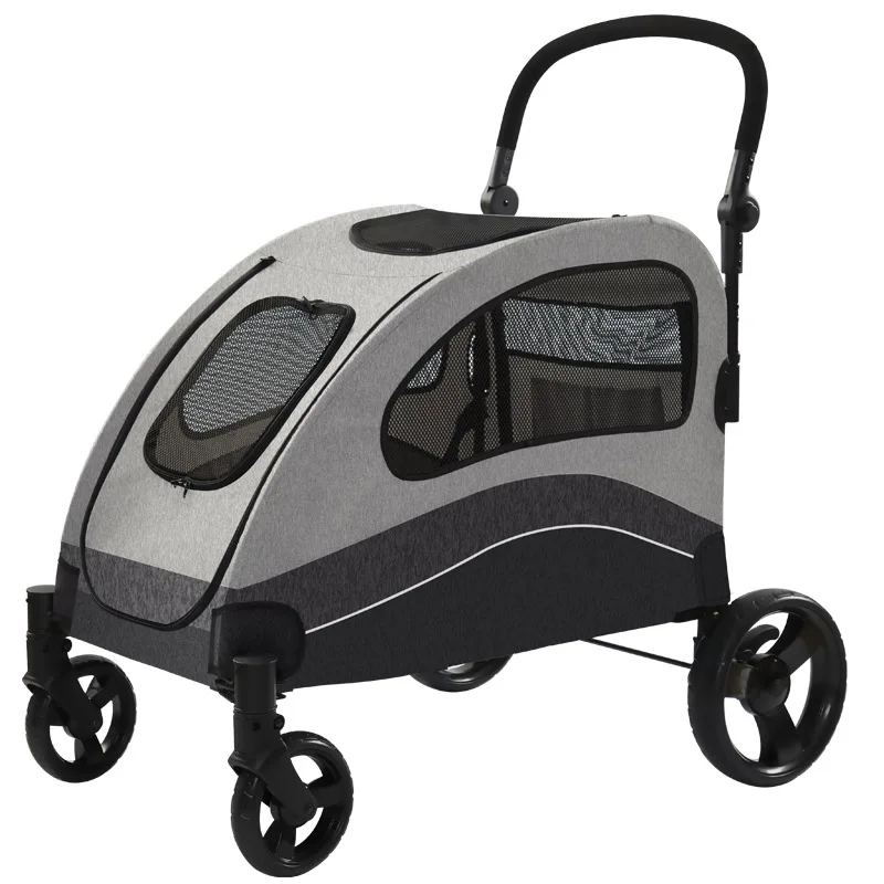 

Heavy Duty Extra Large Pet Stroller For Multiple Cats Dogs Foldable Outdoor Travel Wagon