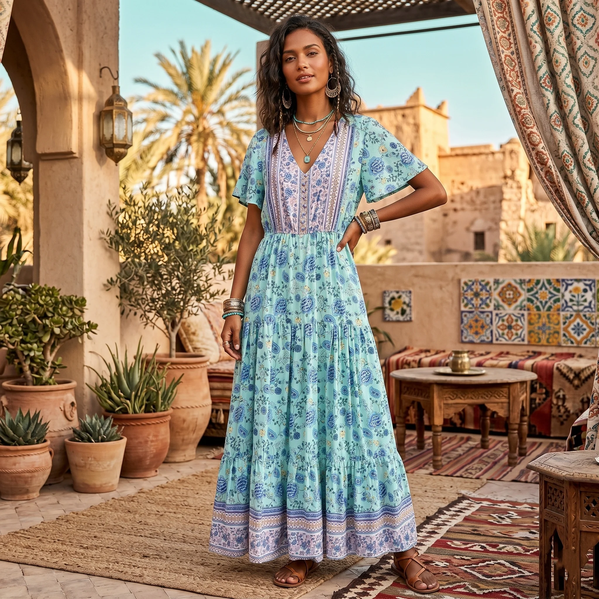 baby shower guest dress LILLUSORY White Womens 2024 Bridal Bride Summe – Simple to Sharp by Sharon, LLC 🪩🦋 Color:Bluebelle Multi YGroup_posedly-midi 107cm;l
