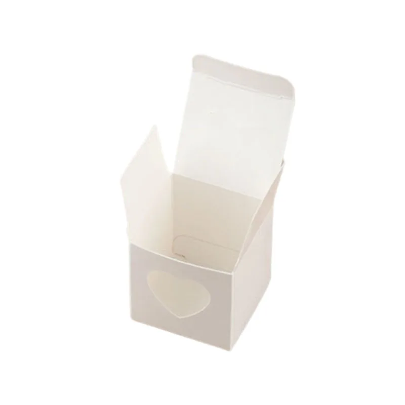 25/50Pcs Kraft Paper Candy Box PVC Transparent Heart Window Favor Gift Box Cute Packaging Bag Birthday Wedding Party Decoration