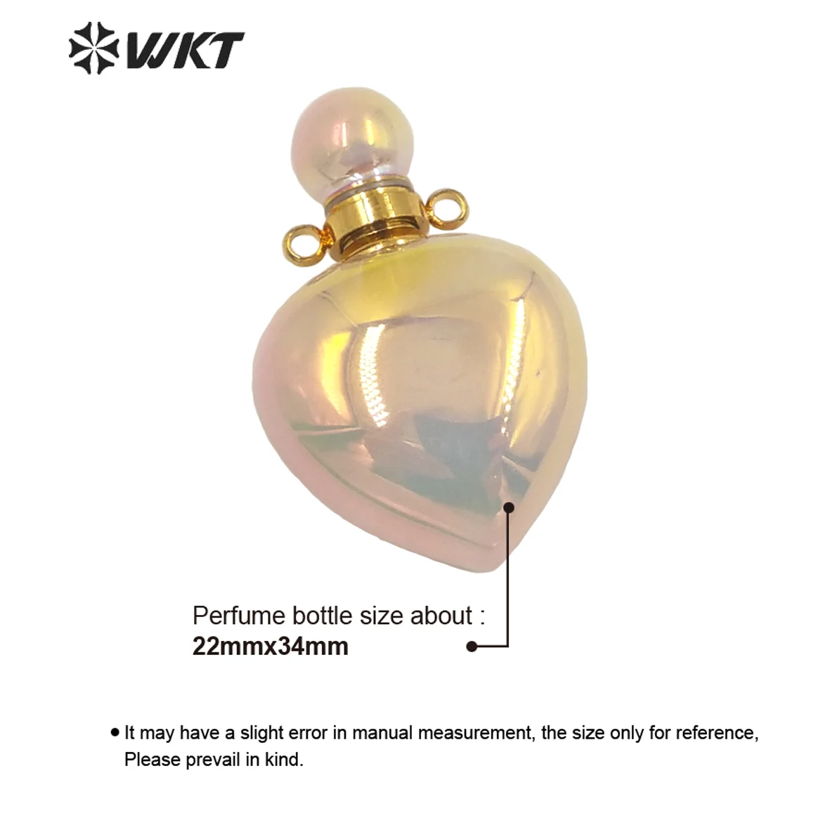 WT-P1647 Amazing Newest Super Hot Natural Aura Pink Quartz Stone Perfume Bottle Pendant For Lady Lovely Jewelry Design