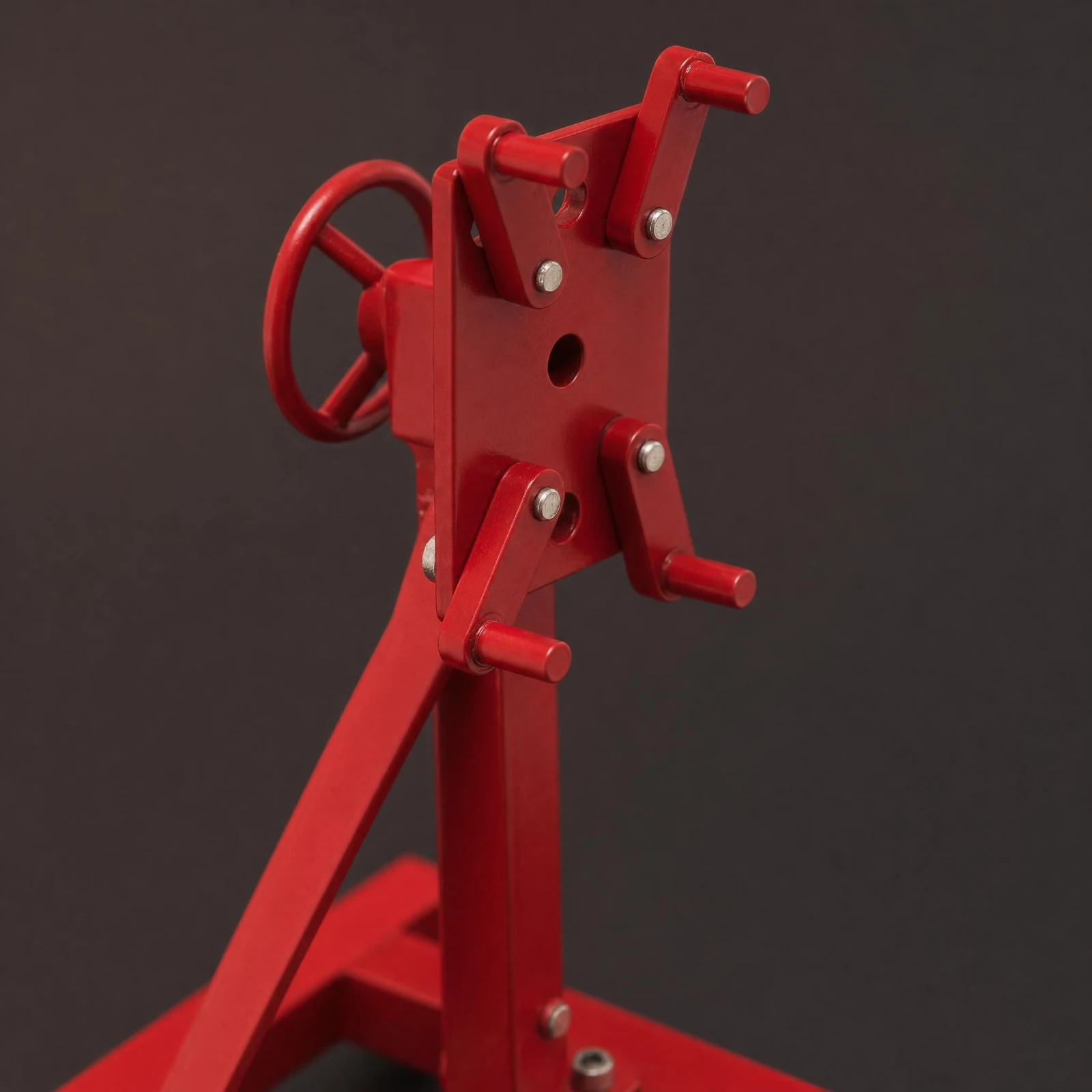 Engine Crane Metal Model Crane with Chain Hoist Stand Robust Accessory Heavy Duty for Hobbyists, Dioramas, Workshops