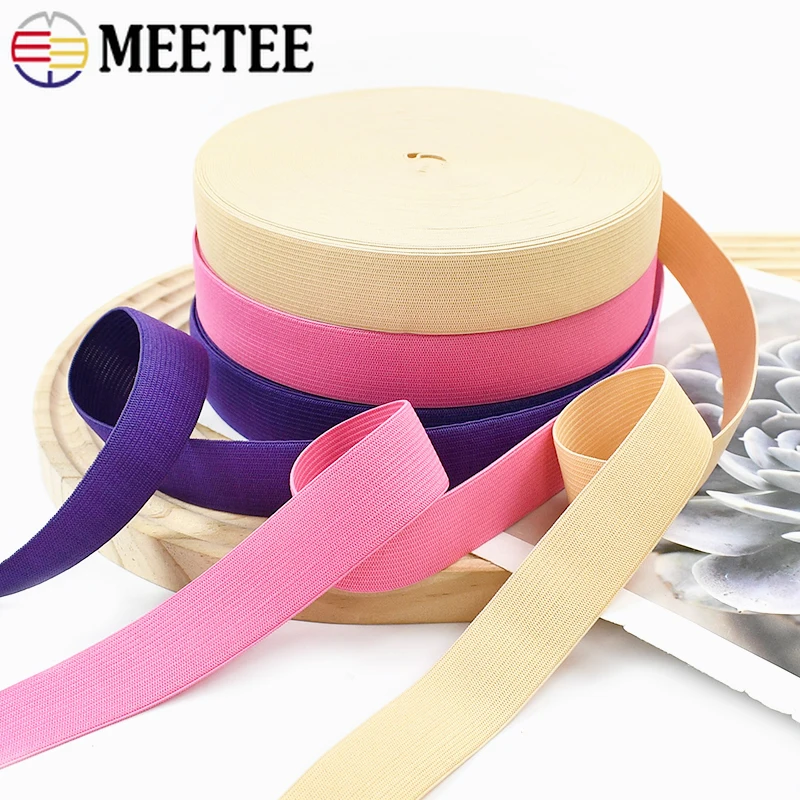 

10/20Yards 20/25mm Nylon Elastic Band for Pants Waist Underwear Colored Stretch Ribbon Garment Decor Rubber Tape DIY Accessories