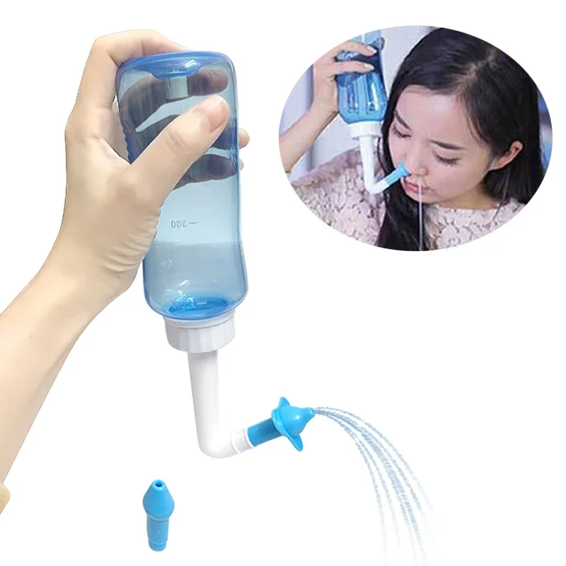 Portable Nose Spray Nasal for Adults Children Neti Pot Nasal Irrigator Nose Cleaning Avoid Allergic Rhinitis Nasal Wash Cleaner