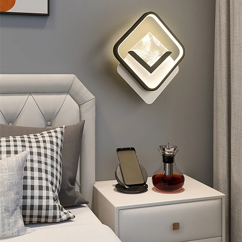 

Modern Creative Acrylic Wall Lamp Nordic Personalized LED Sconce TV Background Wall Aisle Bedside Decoration Luxury Wall Light