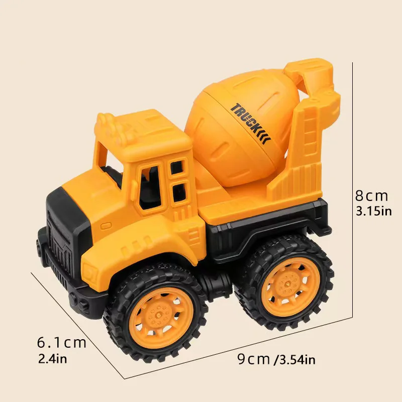 Simulation engineering truck excavator model, kids inertia excavator bulldozer toy car to give children the best gift