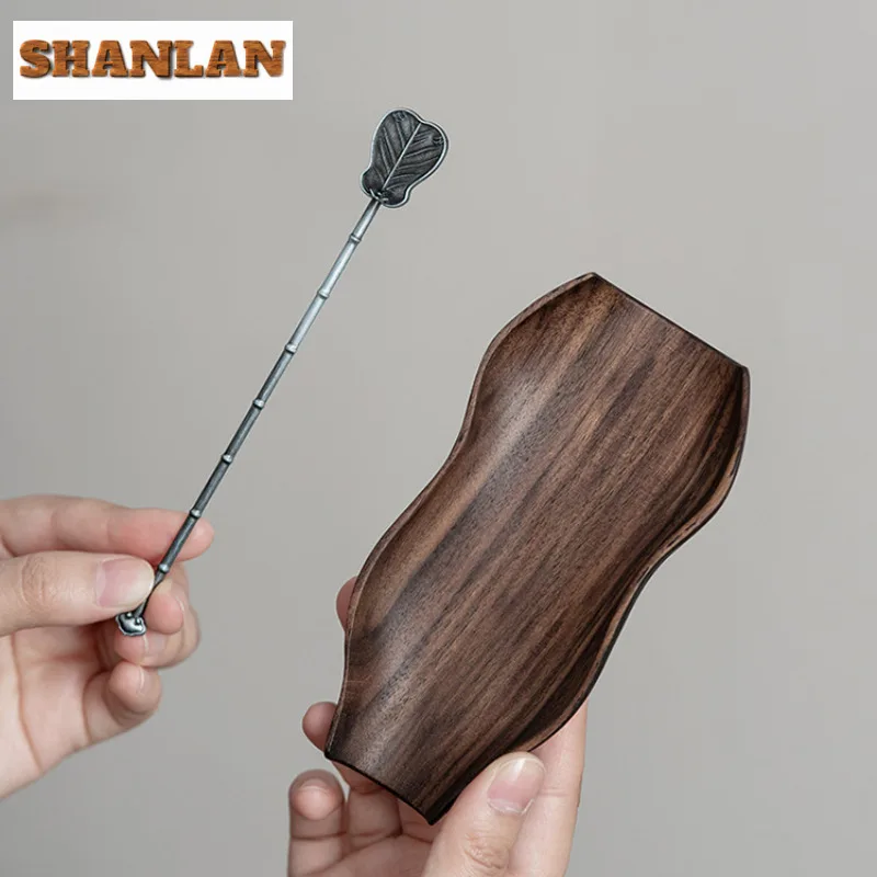 

Walnut Tea Scoop Vintage Tea Infuser Spoons Shovel Chahe Awakening Tea Ladle Kung Fu Tea Tea Ceremony Equipment Ornaments Craft