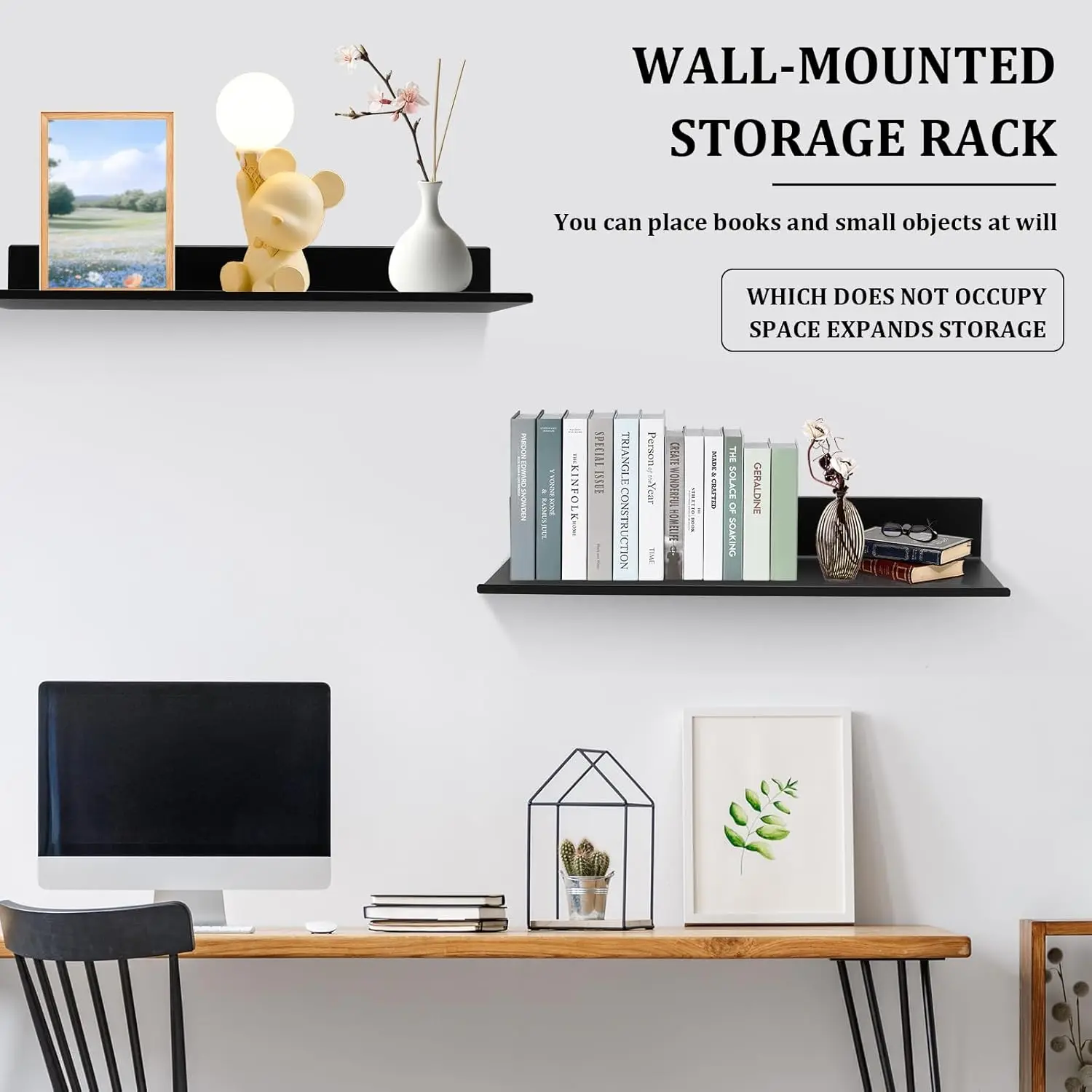 Ledge Shelf Picture Ledge Metal Wall Shelves Floating Shelves Book… — view 4