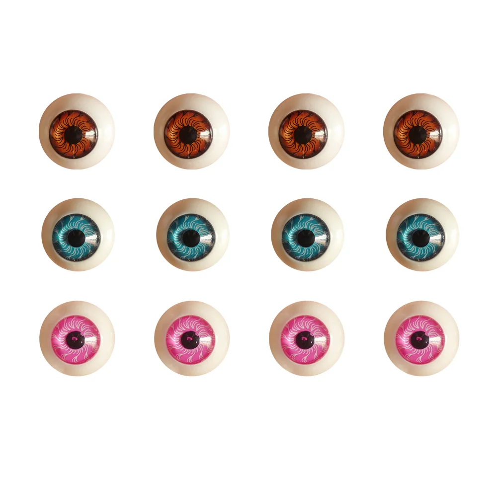 30PCS 20MM Simulated Round Eyeballs Resin Cartoon Fake Eyes Decor Creative DIY Eyes DIY Phone Case Eyeballs for Kids Crafts