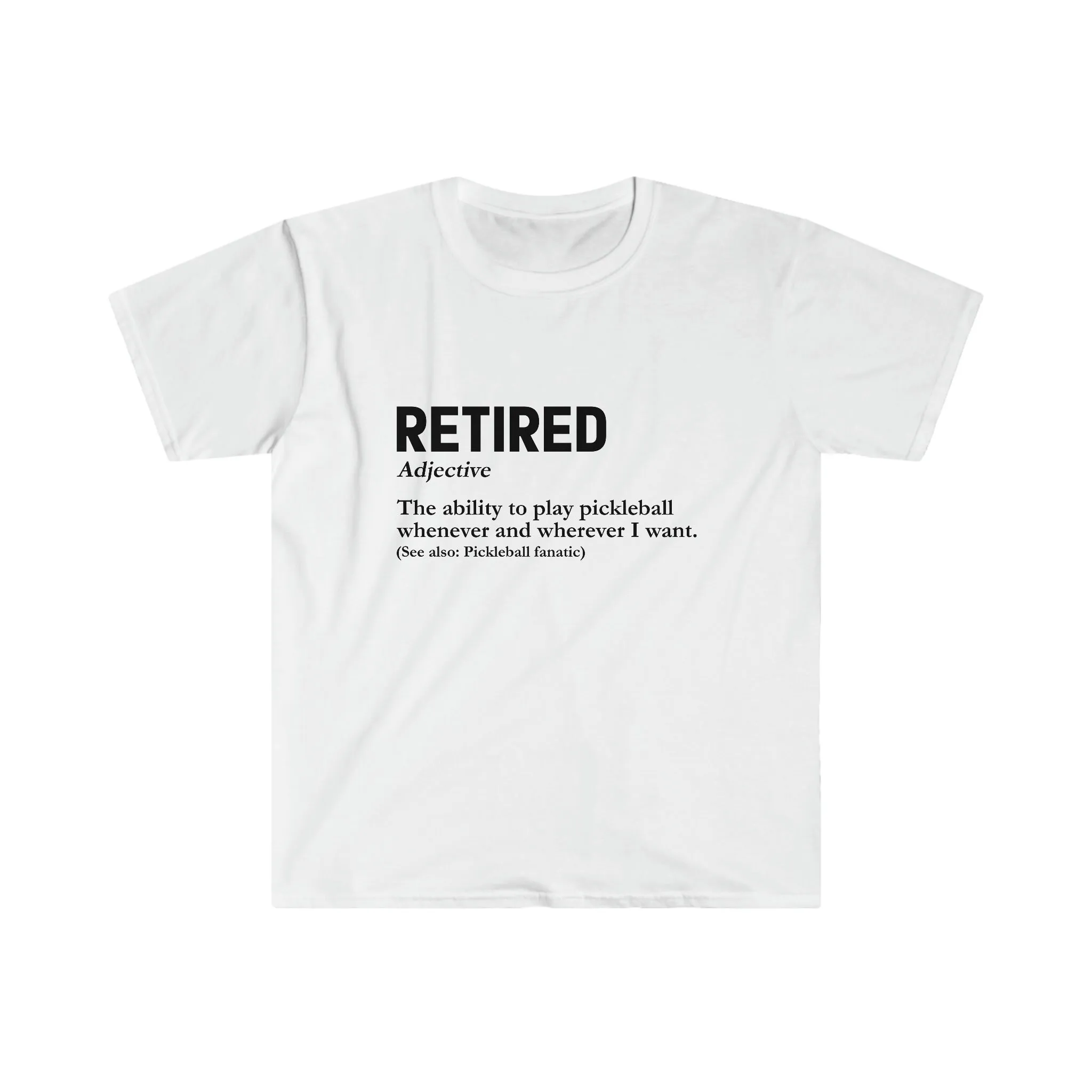 Retired Pickleball T Shirt Funny Grandpa Grandma Pickle Ball Retirement