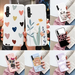 Flowers Funda For Honor 20 Capa Phone Case Soft Silicone Cute Cat Bear Back Cover For Honor20 Coque Bags