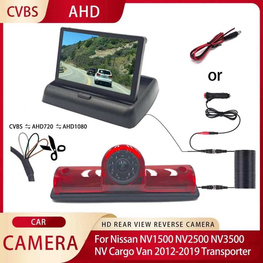 AHD 1080P Car Brake Light Rear View Camera Night Vision For Nissan NV1500 NV2500 NV3500 NV Cargo Van 2012-2019 Transporter