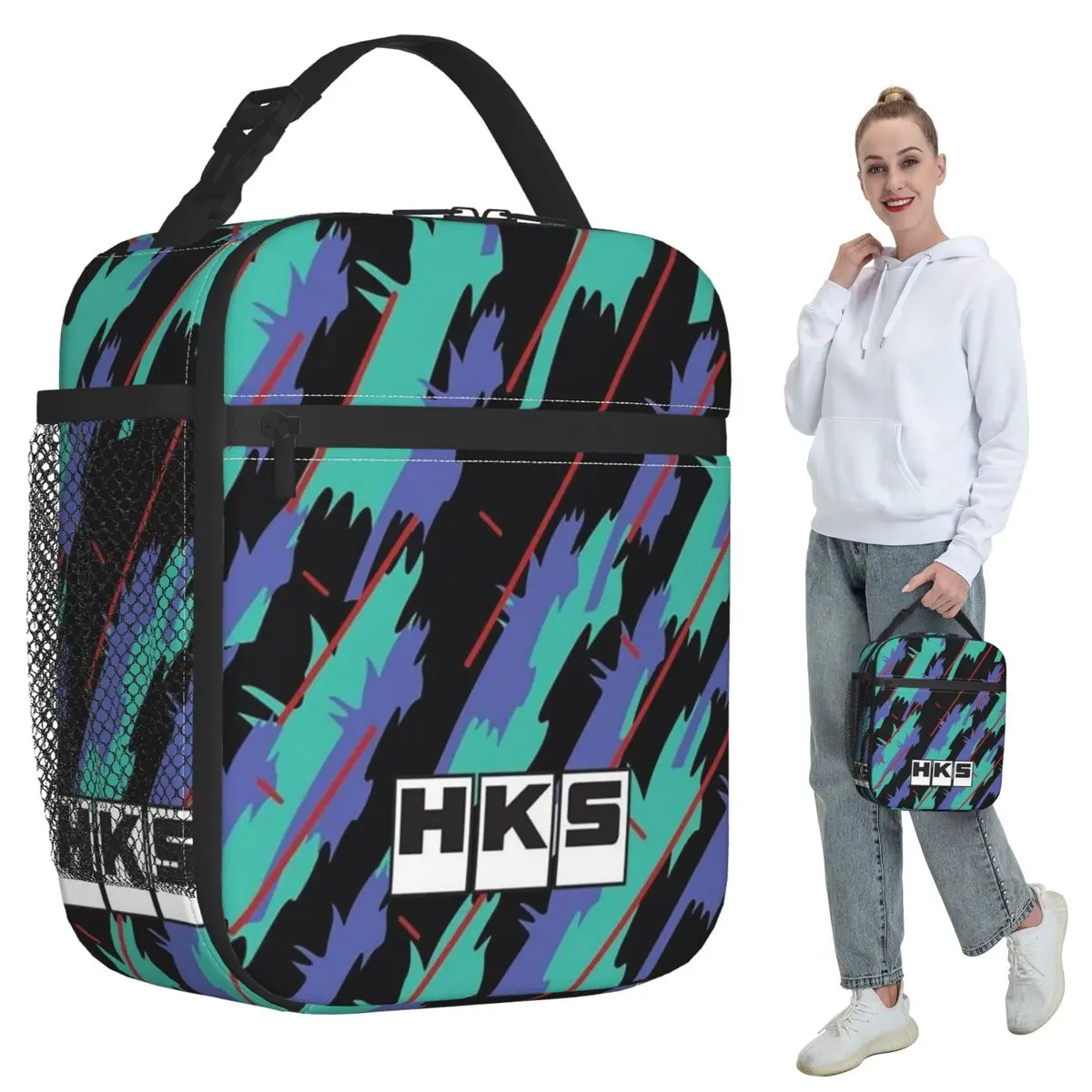 

Термосумка HKS для обедов для женщин, офисный термоконтейнер для еды, герметичный ланч-бокс