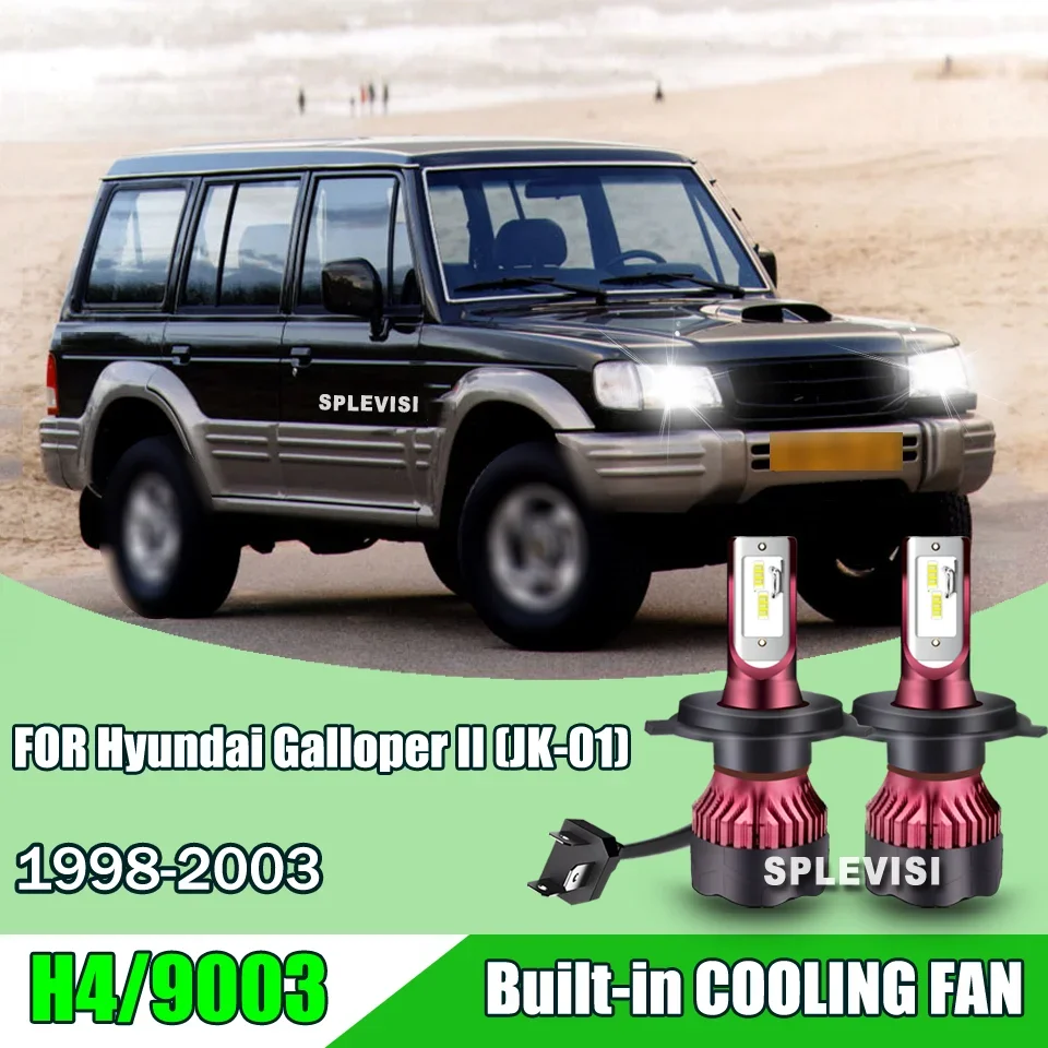 100W 10000LM COB H4 LED-фара для автомобиля 12V для Hyundai Galloper II (JK-01) 1998-2003, замена ближнего/дальнего света