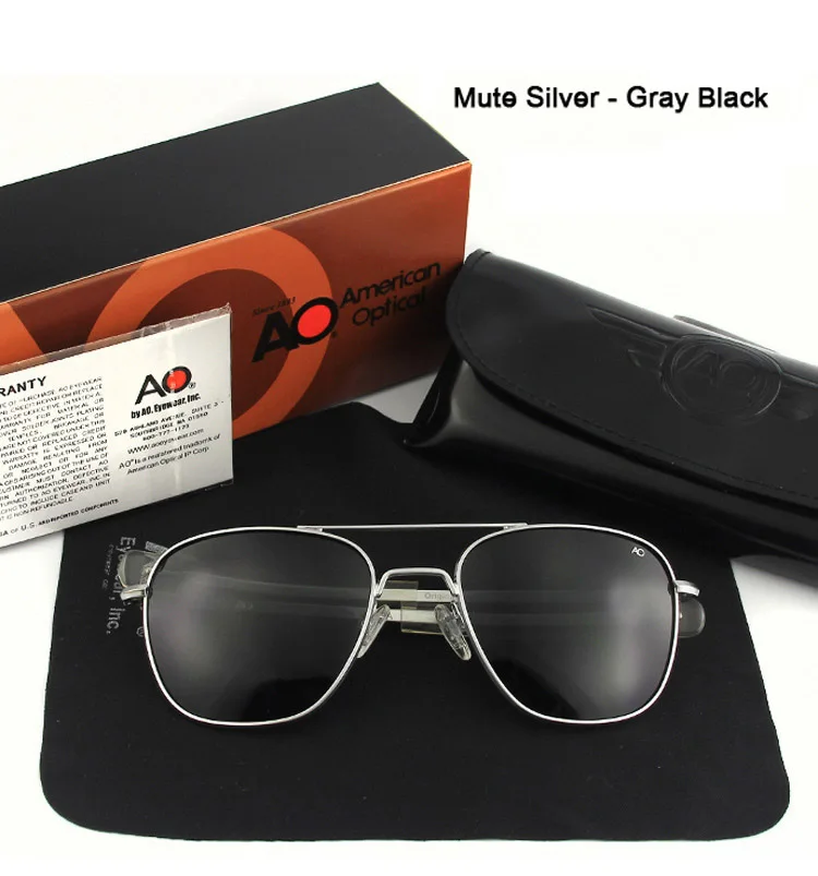 Ao Sonnenbrille Mann amerikanische Armee Militär Luftfahrt Pilot polarisierte Sonnenbrille Frau Luxusmarke Vintage Metall Titan Rahmen – Detail 15