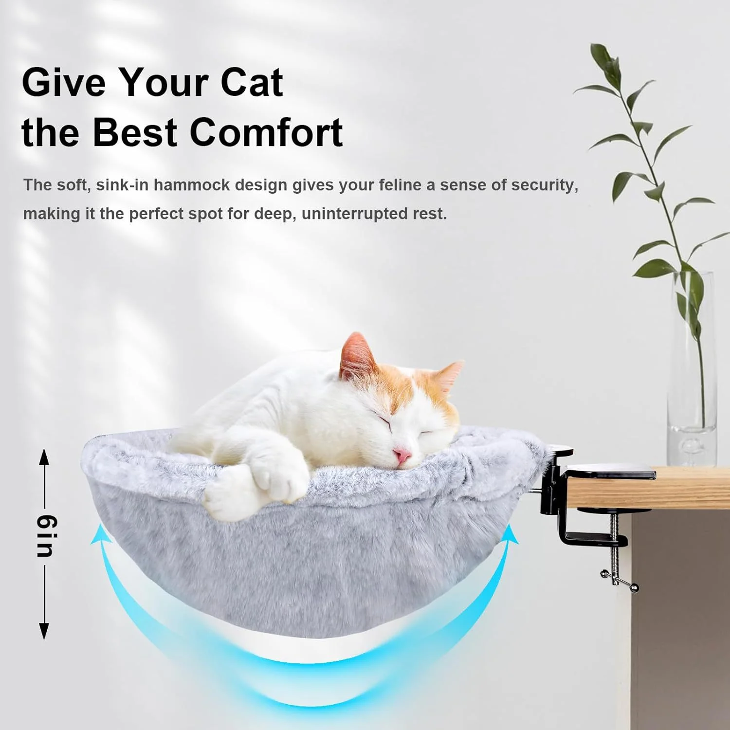 Cat Table Bed Cat Sunbathing Cat Nest Office Desk Clip Table Cat Hanging Bed Desk Clip Breathable Comfortable Cat Nest