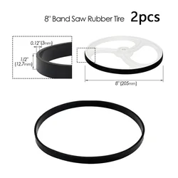 2Pcs/Pack Woodworking Band Saw Wheel Rubber Band Anti-slip And Anti-noise Rubber Ring 8-14 Inch Saw Scroll Wheel Rubber Rings