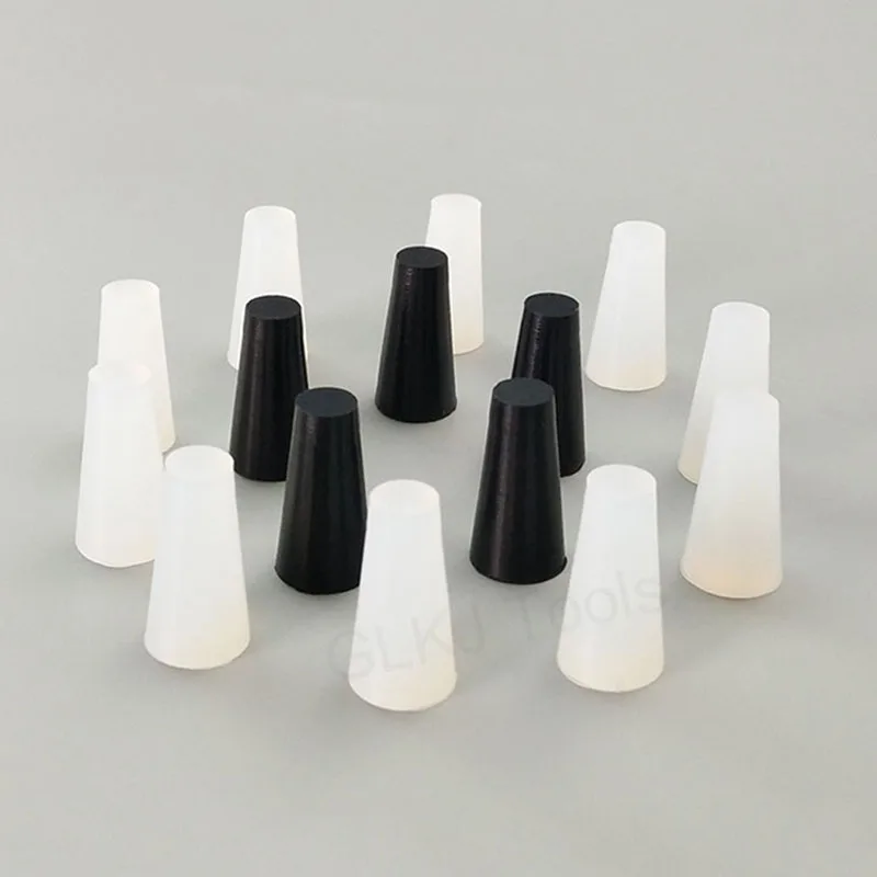 Clearing / Black Conical Rubber Stopper HIGH TEMP Silicone Plugs Sealing Tapered Rubber Plug For Electroplating Paint