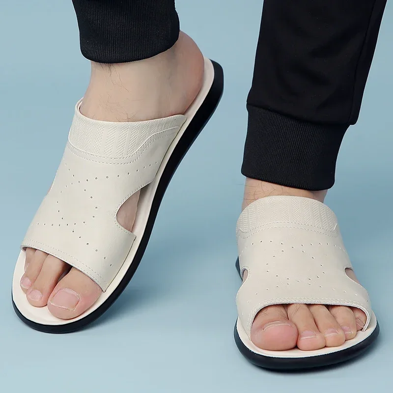 Summer Unisex Flat Slippers Casual All Match Anti Slip Sole Comfortable Daily Home Outdoor Student Walking Footwear