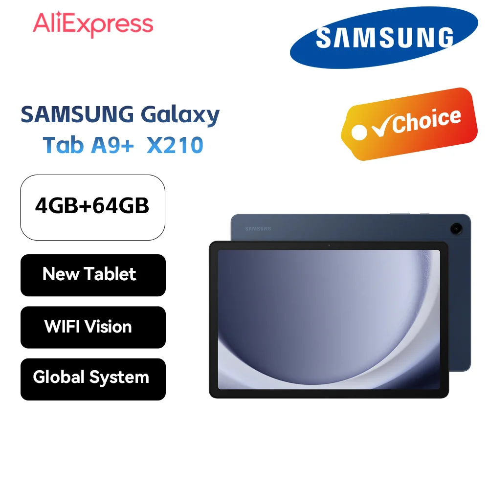Новый планшет SAMSUNG Galaxy Tab A9 plus, 11 дюймов, 4 + 64 ГБ, Android, X210, 2,2 ГГц, четырехъядерные динамики, тонкий, легкий A9plus tablo