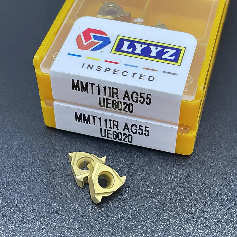 10個のmmt11ir mmt11er ag55 vp15tf/us735スレッドターニングツールブレードcnc旋盤スロットスレッドナイフ