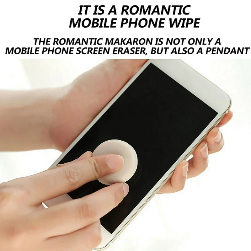 Macaron Color Glasses Cleaning Brush Keychain Mobile Phone Computer Screen Glasses Camera Lens Wiper Tools Portable Pendant