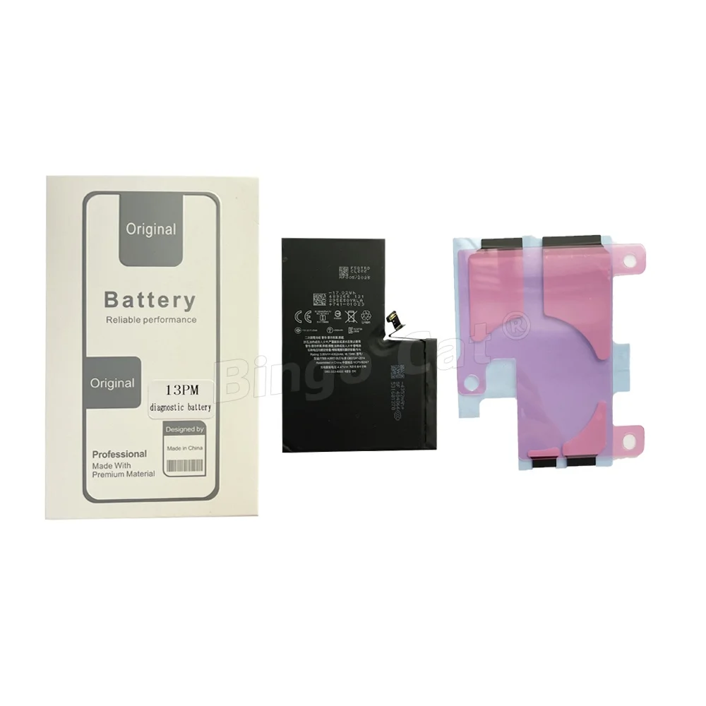 100% High Capacity Diagnostic Genuine Battery for iPhone 12 Pro 12 13 mini 13pro 13promax 14 Pro 14 Promax 15 15Pro Plus  Part