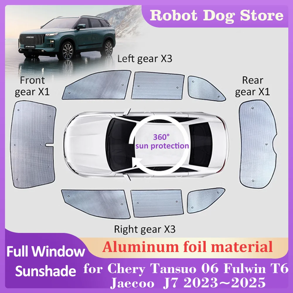 Sunshades Mat for Chery Tansuo 06 Fulwin T6 Jaecoo J7 2023~2025 Roof Windows Sun Visor Windshield Pad Curtain Cover Accessories