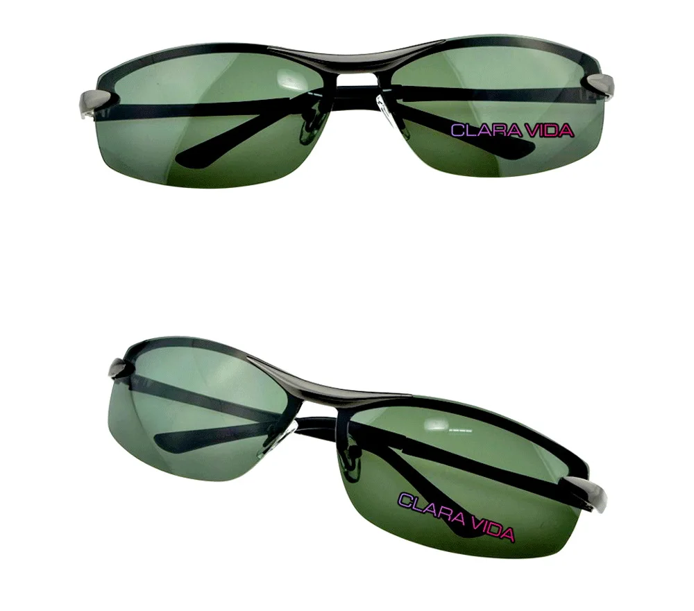 

=CLARA VIDA BRAND=Luxury Us Soldier Model Driver's Tac Enhanced Polarized Polaroid Uv 400 Mens Sunglasses With Foam Bag N Box