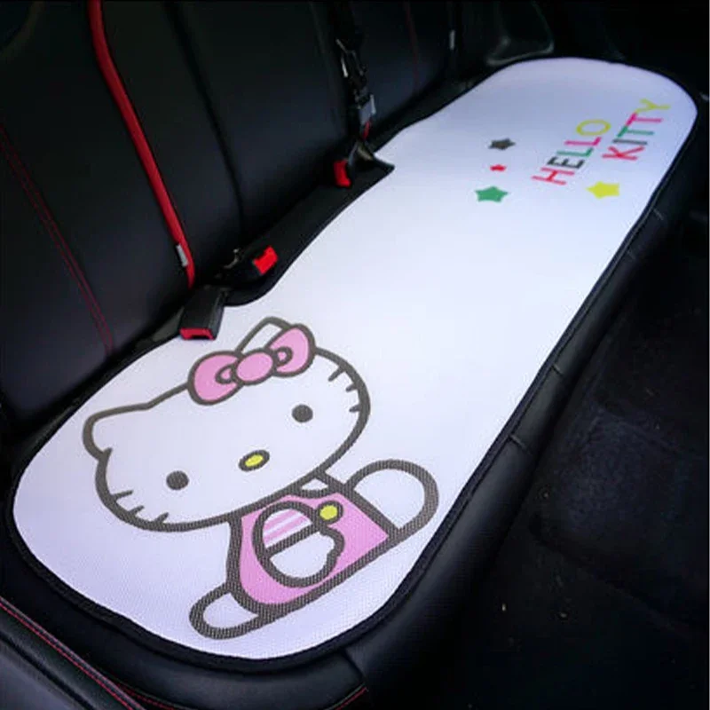 Sanrio Kawaii Hello Kitty Car Cushion Cartoon Ice Silk Cushion Four Seasons Universal Seat Cool Cushion Car Interior Auto Parts