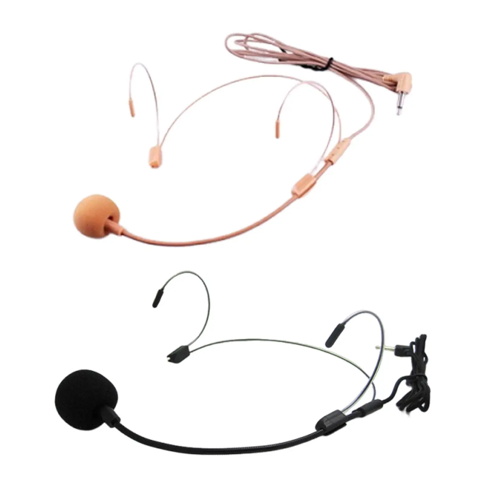 Double Ear Hook Headset Mic Zero Latency for Indoor Outdoor Use Comfort Fit Vibrant Audio Transmission Low Profile Earset