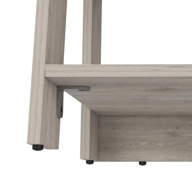 Armário vertical de 30" H com 4 prateleiras em acabamento cinza claro