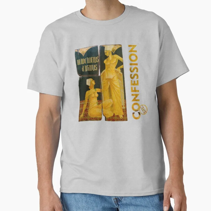 CONFESSION surreal sacred symbolism spiritual tension Gift t shirt Large size Tops Graphic Print men's Clothes