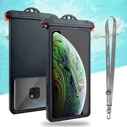 Borsa per telefono impermeabile anticaduta supporto per telefono subacqueo per nuoto supporto per telefono Touchscreen subacqueo resistente alla neve inferiore a 6.9 pollici