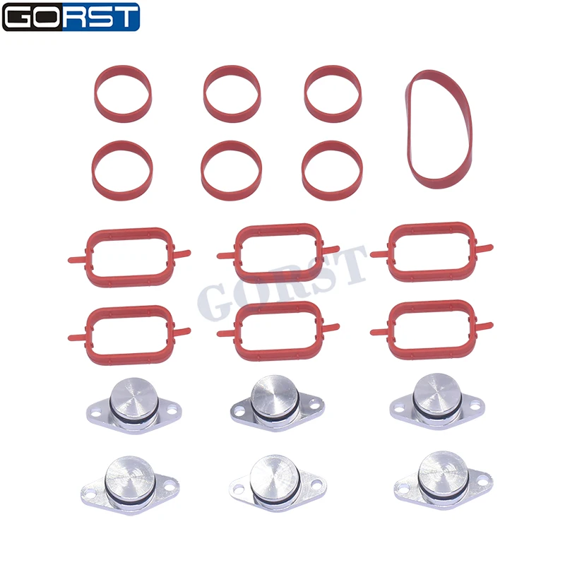 Swirl Flap Repair Kit 22mm with Intake Manifold Gaskets for Bwm 2.0 M47 Diesel Engine Auto Part Turbine Rotation Flap