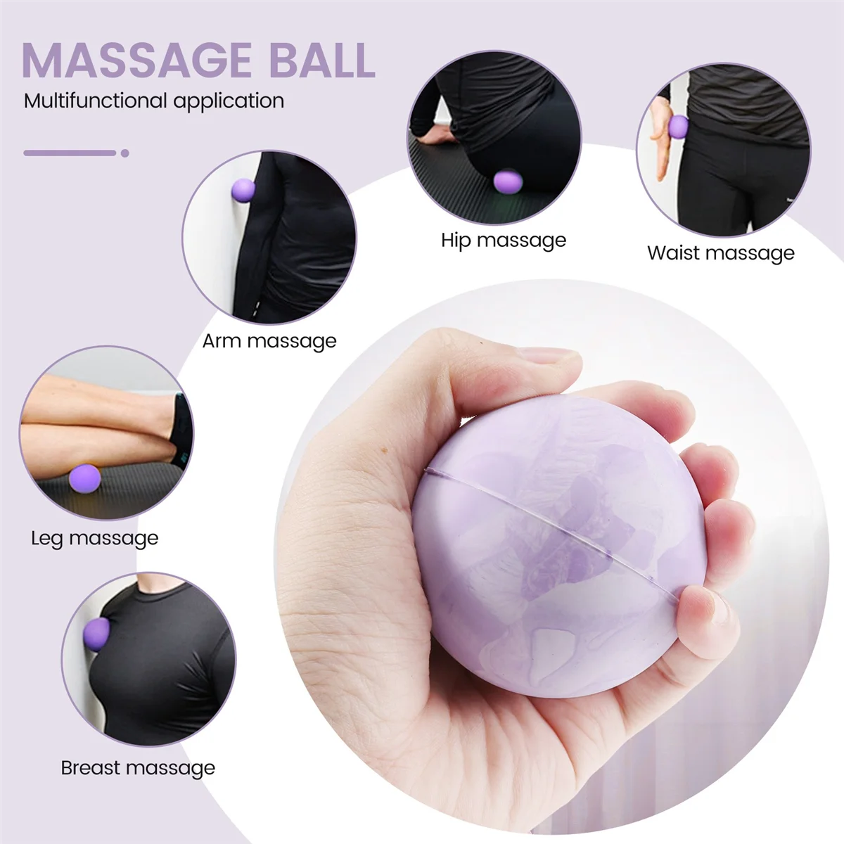 SMIEA KSONE Lacrosse Massage Ball-Portable Fitness Massage Ball -Muscle Massage Roller-Relaxation Soft Massage Ball 1