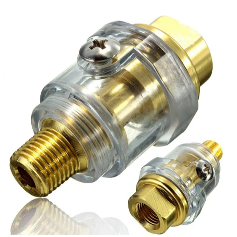 

A34R 4Pcs Mini Oiler Pneumatic Tool Accessories 1/4Inch NPT Oiler Oil Lubricator For Air Compression Air Tool Oiler -Yellow