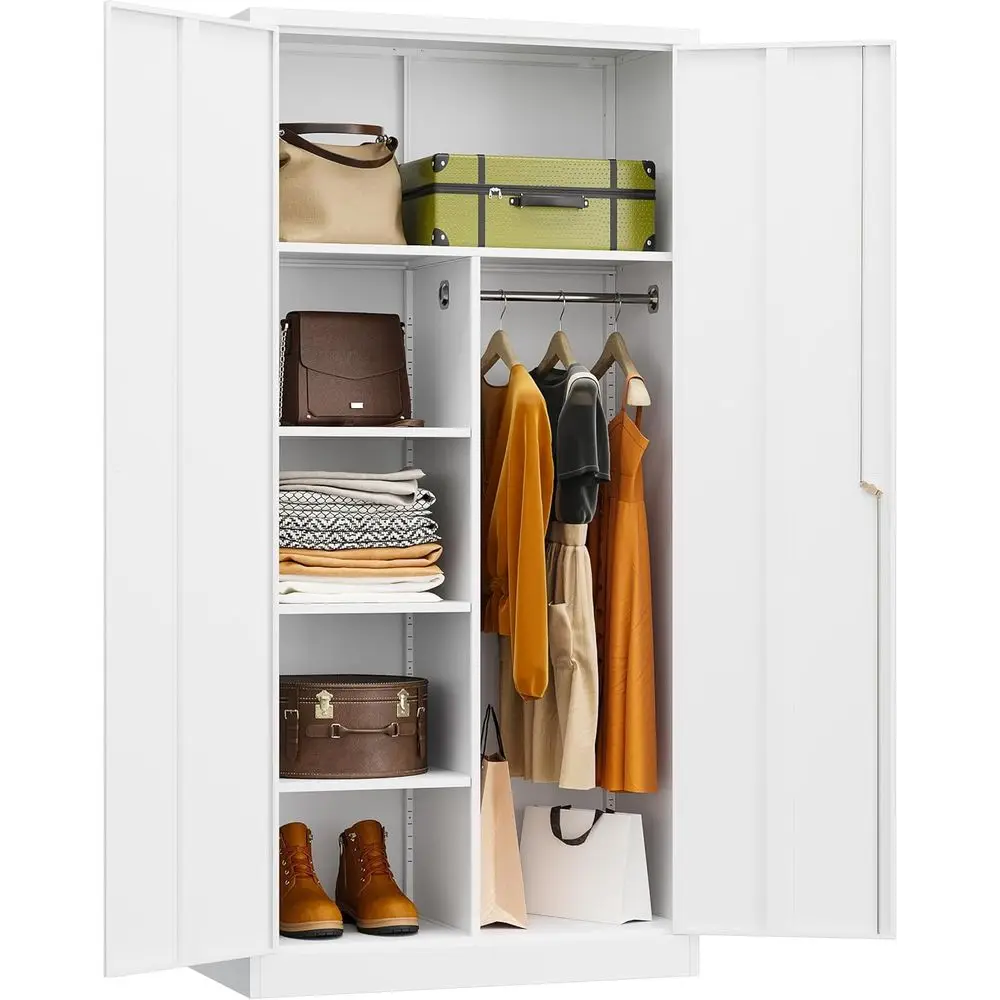 72 Metal Armoire Wi…